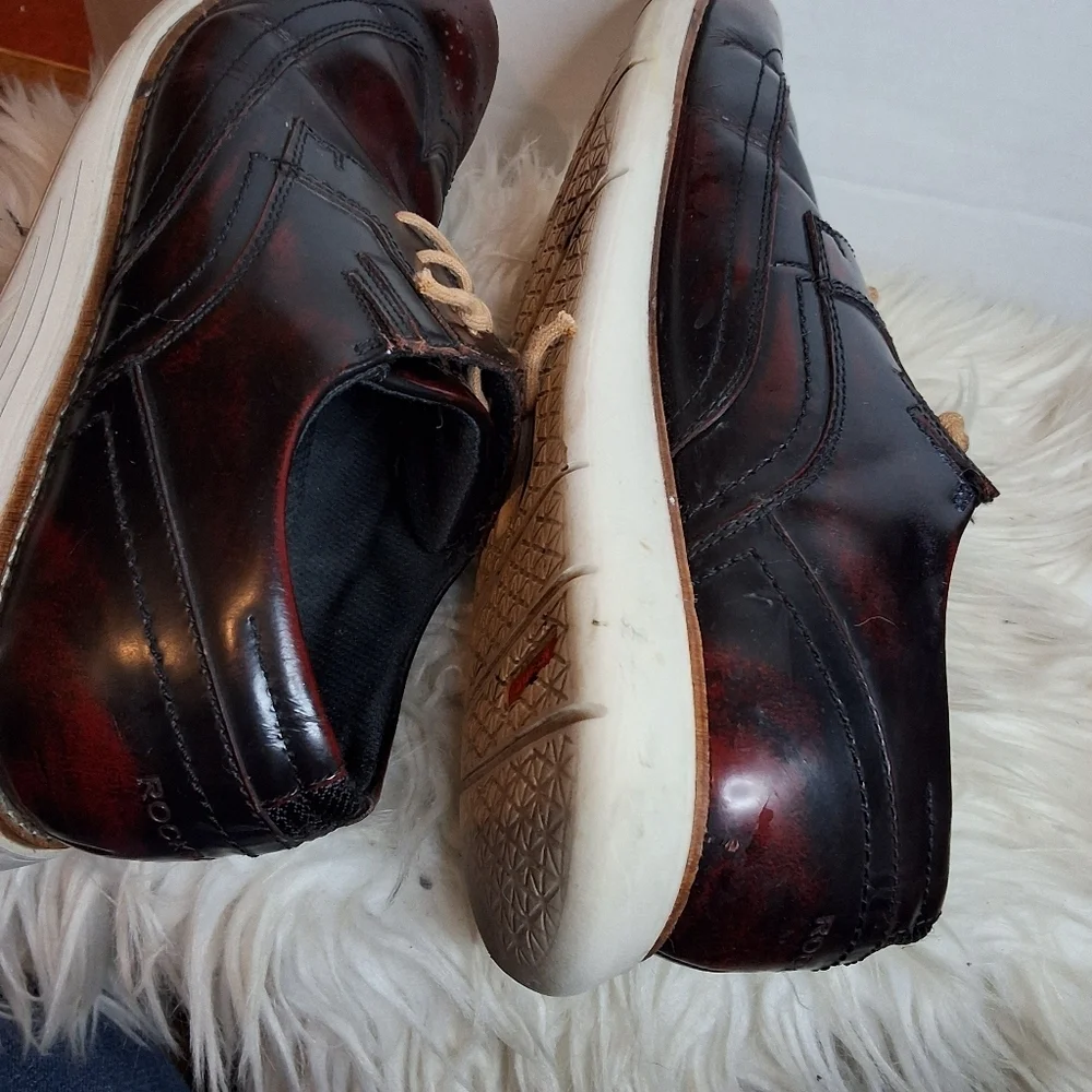 Rockport Total Motion Wingtip Mahoghany Ombre Tone TIe Shoes 10.5
